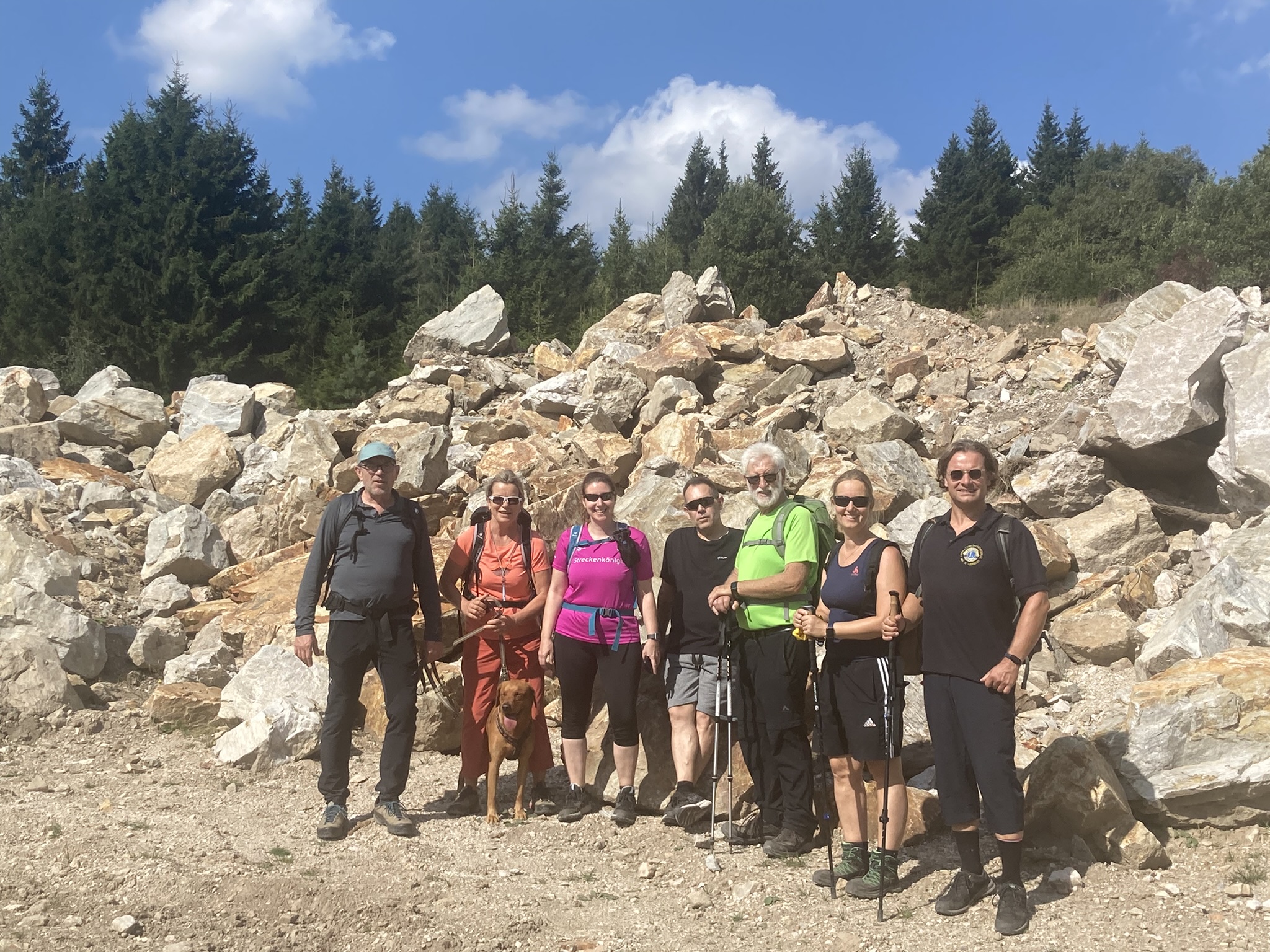 Ein Teil der Wandergruppe